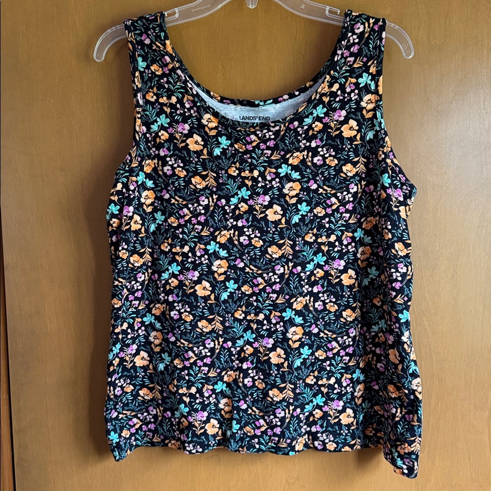 Lands' End M Cotton Sleeveless Tank Top